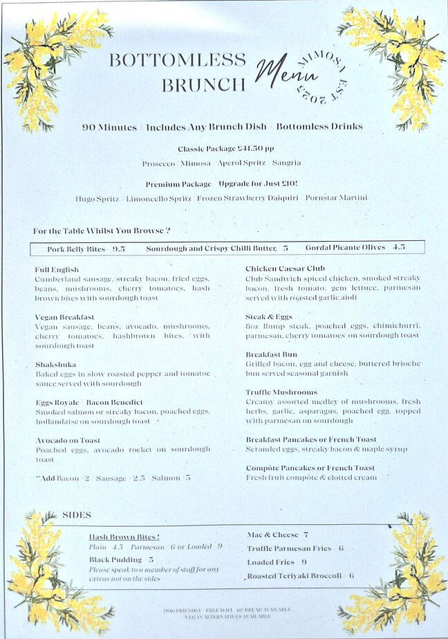 Bottomless Brunch at Mimosa