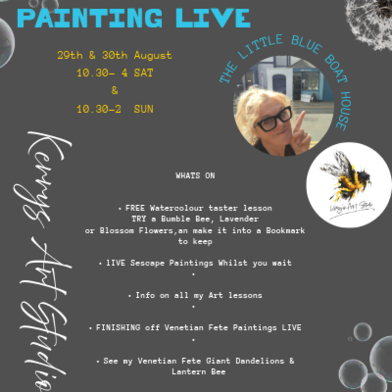 Kerry Munn painting live