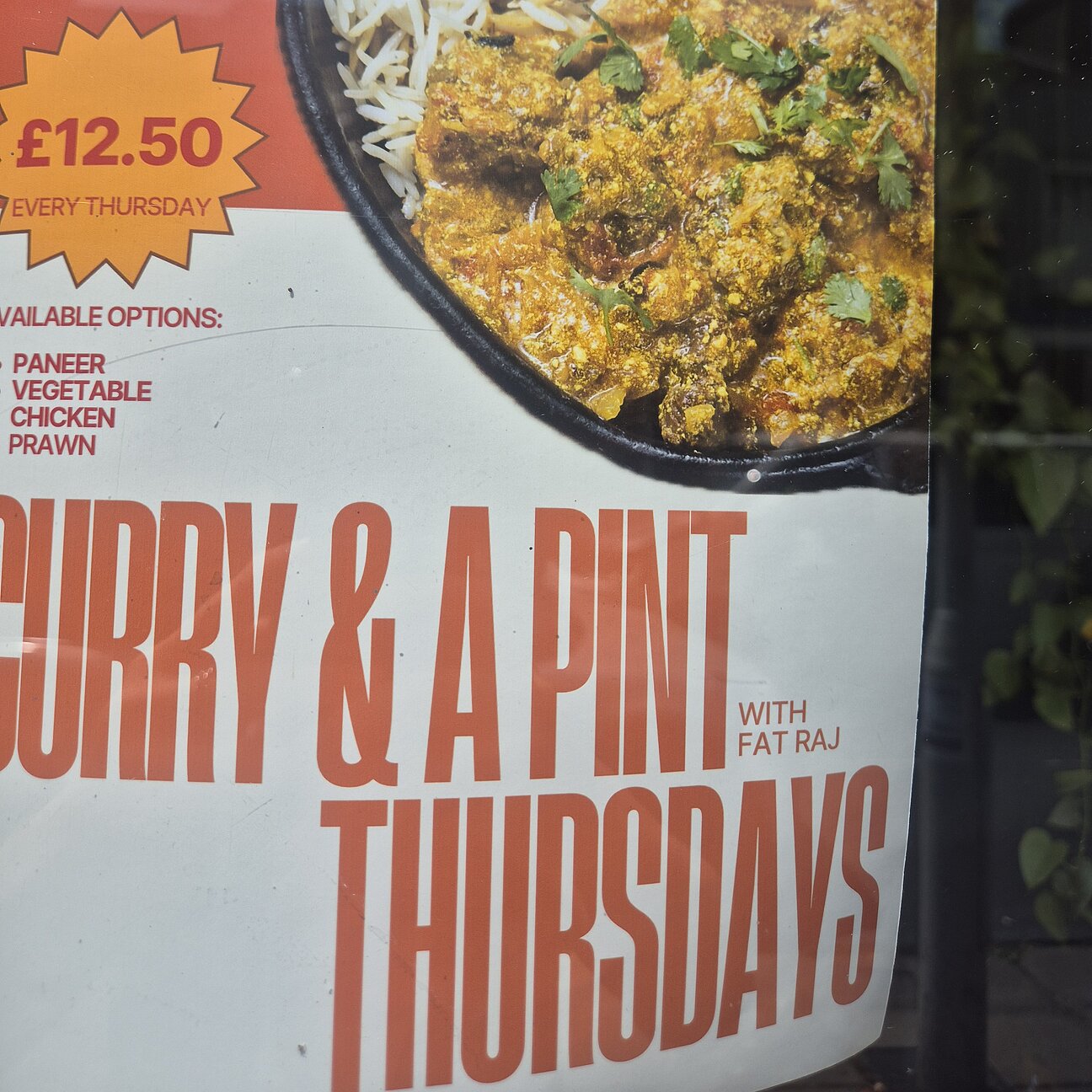 Curry and Pint Thursdays at Bar 96
