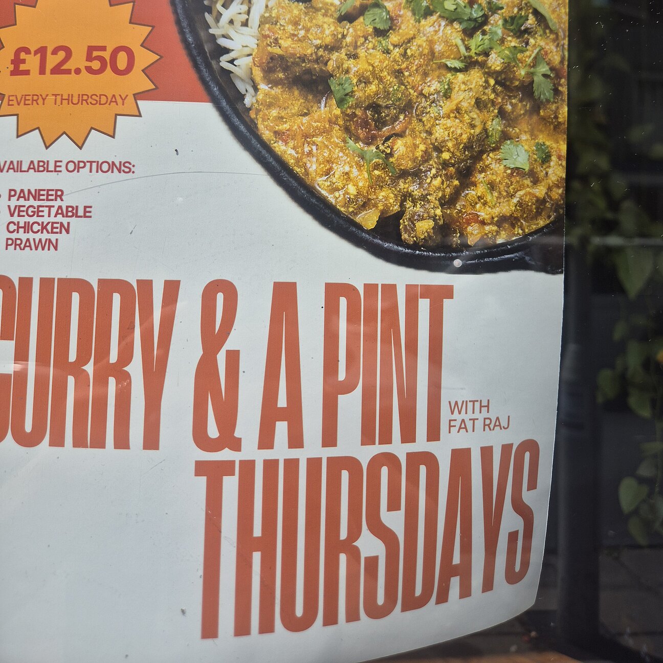 Curry and Pint Thursdays at Bar 96