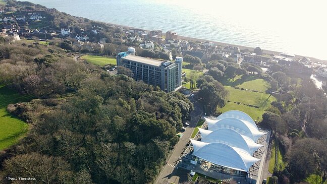 Saga building, Enbrook Park and Pavilion [photo: Paul Thornton]