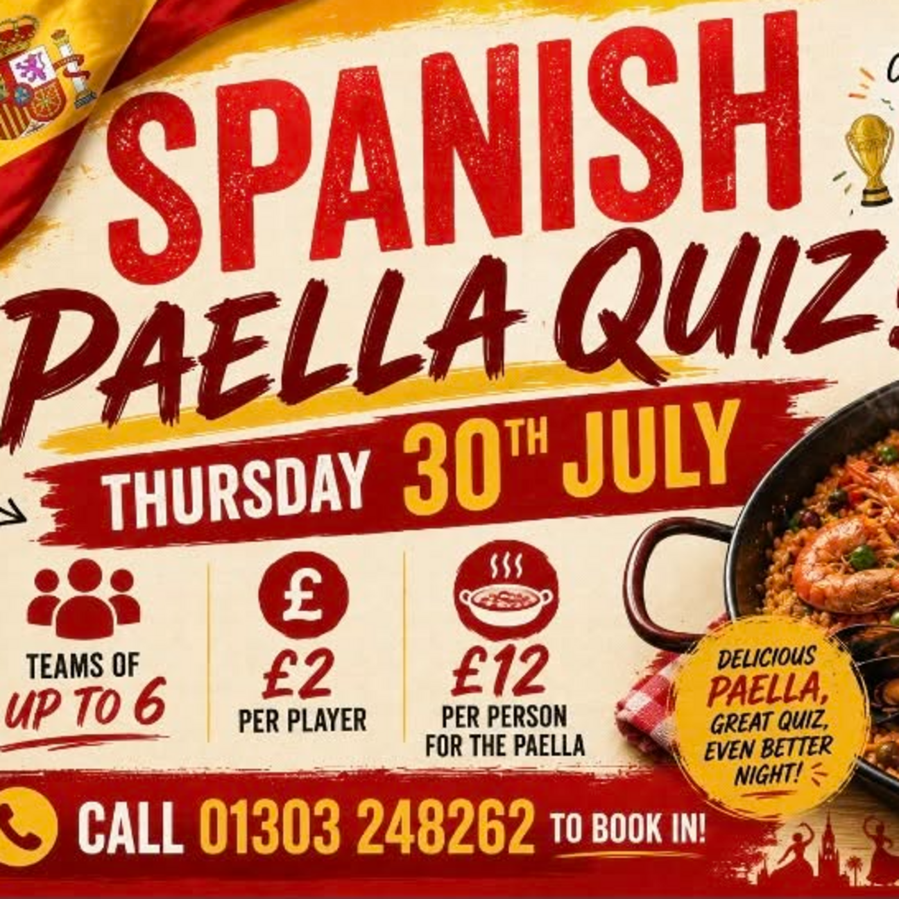 Spanish Paella Quiz at the Royal Norfolk