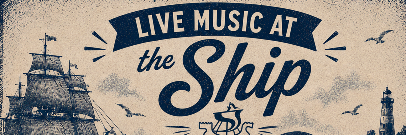 Alex McNeice singing at the Ship Inn with his piano