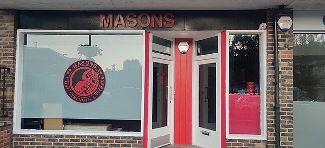 Masons martial arts shop front.