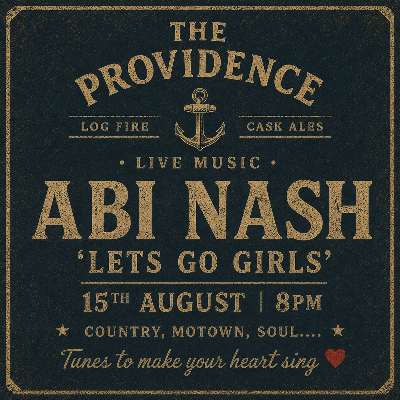 Abi Nash singing at the Providence Inn