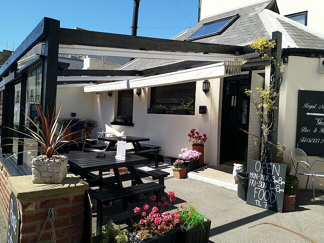 Royal Norfolk beer garden.