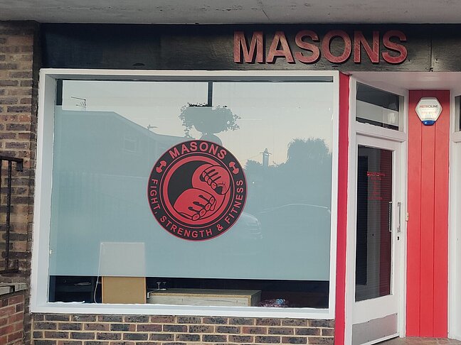 Masons martial arts shop front.
