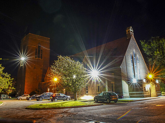The Tower Theatre, North Road, at Night.