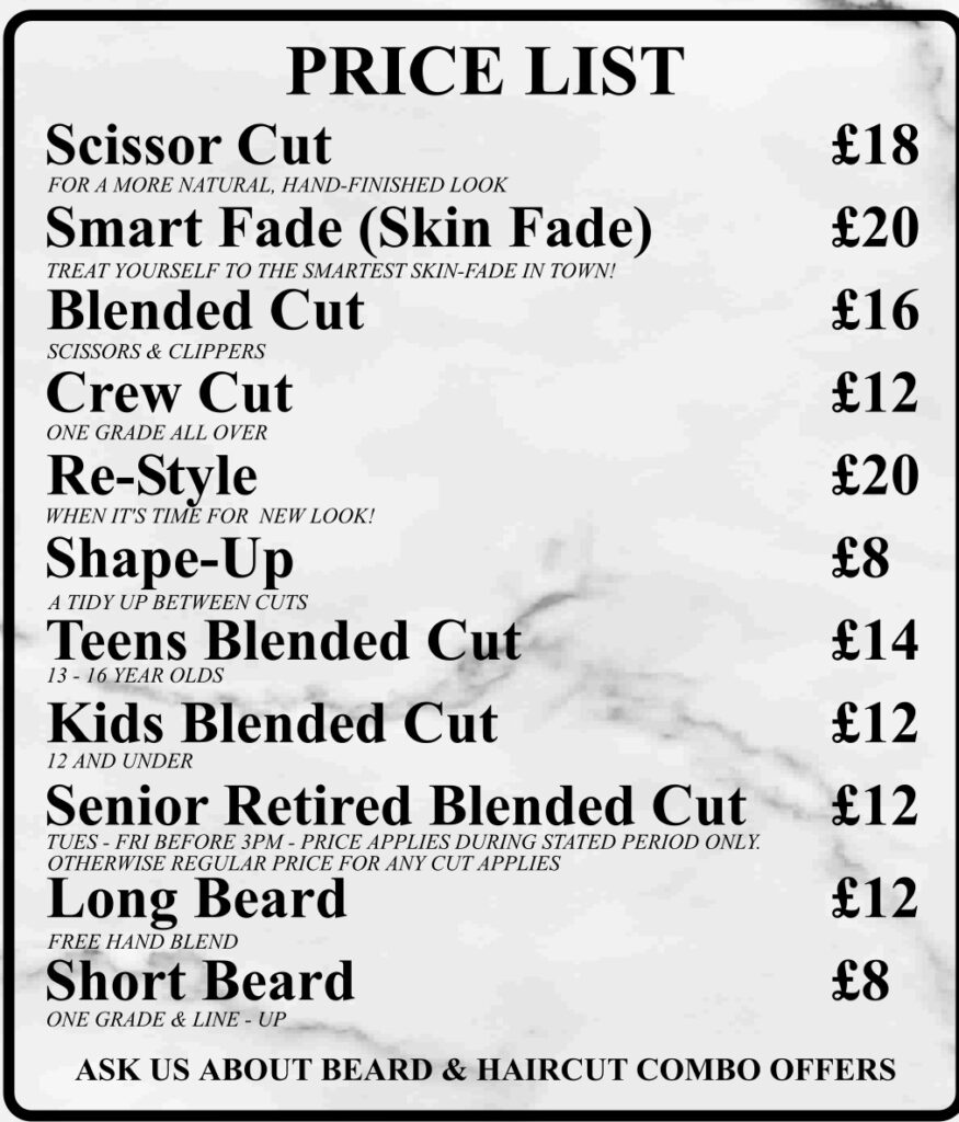 Chris Canning Price List