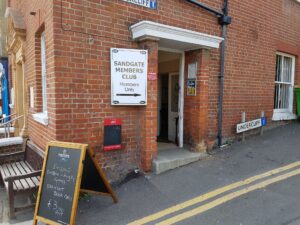 Sandgate Members' Club entrance.