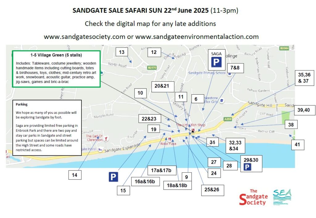 Sandgate safari Sale map